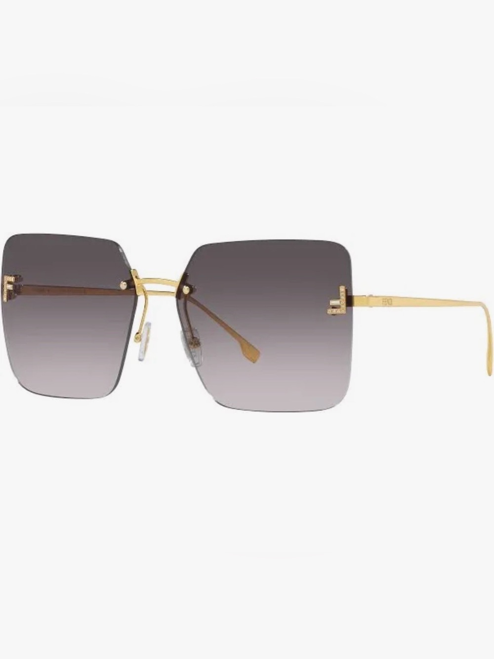 FENDI First Crystal Oversized Square Sunglasses
